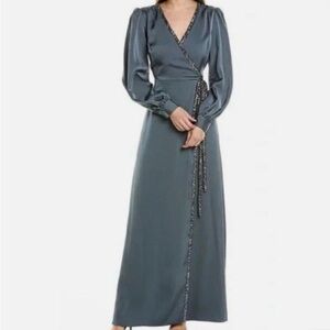 Sachin + Babi Dorothea gown in gunmetal grey